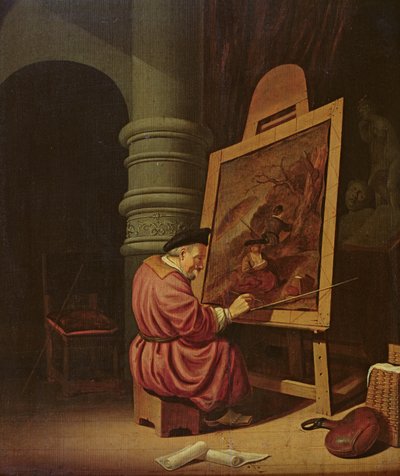 Interno di uno studio o, Un pittore nel suo studio, 1649 da Adriaen van Gaesbeeck